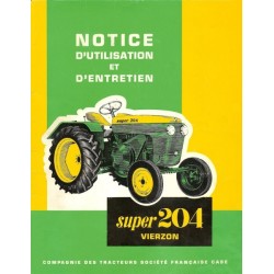 Vierzon Super 204, notice d'entretien