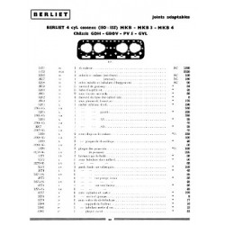 Joints Meillor, catalogue général 1957