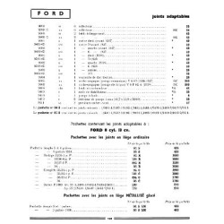 Joints Meillor, catalogue général 1957