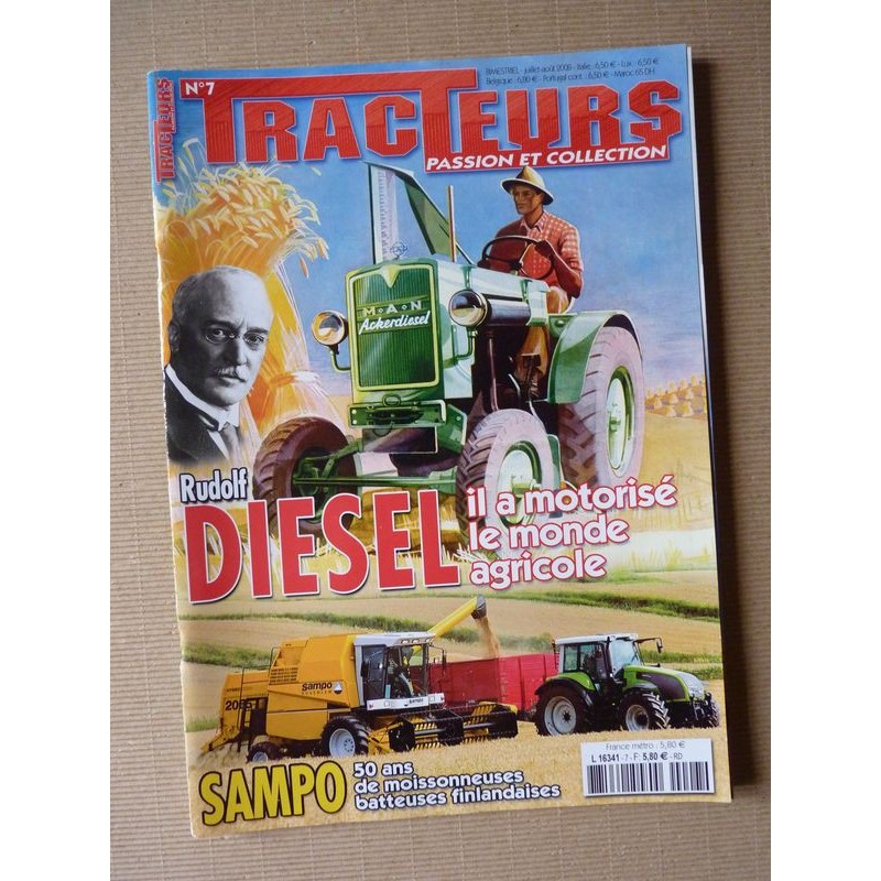 Tracteurs passion n°7, Volvo TP, 50ans MF, Szampo, Fiat AD7, Albert Gougis, Rudolf Diesel