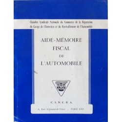 Commerce et Réparation de l'Automobile, aide mémoire fiscal