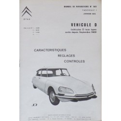 Citroën DS et ID tous types, manuel de réparation caractéristiques, réglages, contrôles