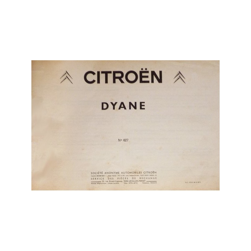 Citroën Dyane, catalogue de pièces tous modèles