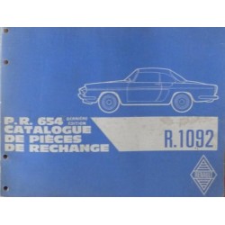 Renault Floride et Caravelle R1092, catalogue de pièces