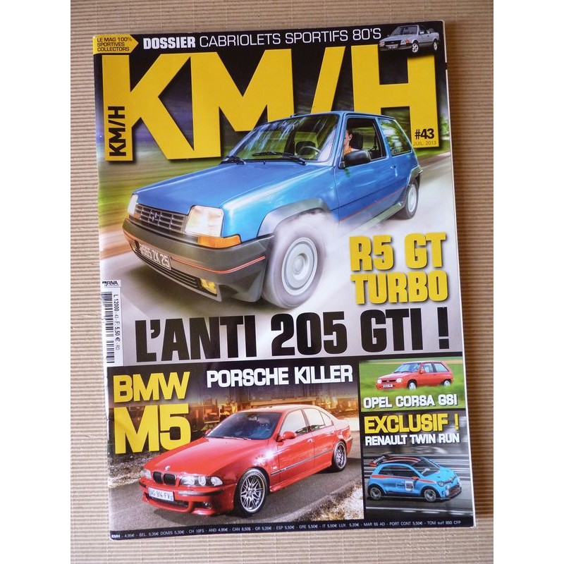 KM/H n°43, Renault 5 GT Turbo, VW Beetle TSI, Rover 3500, Vauxhall Viva, BMW M5 E39, Opel Corsa Gsi, Ford Escort XR3i