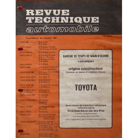 Temps de réparation Toyota années 60 et 70 (1ère édition)