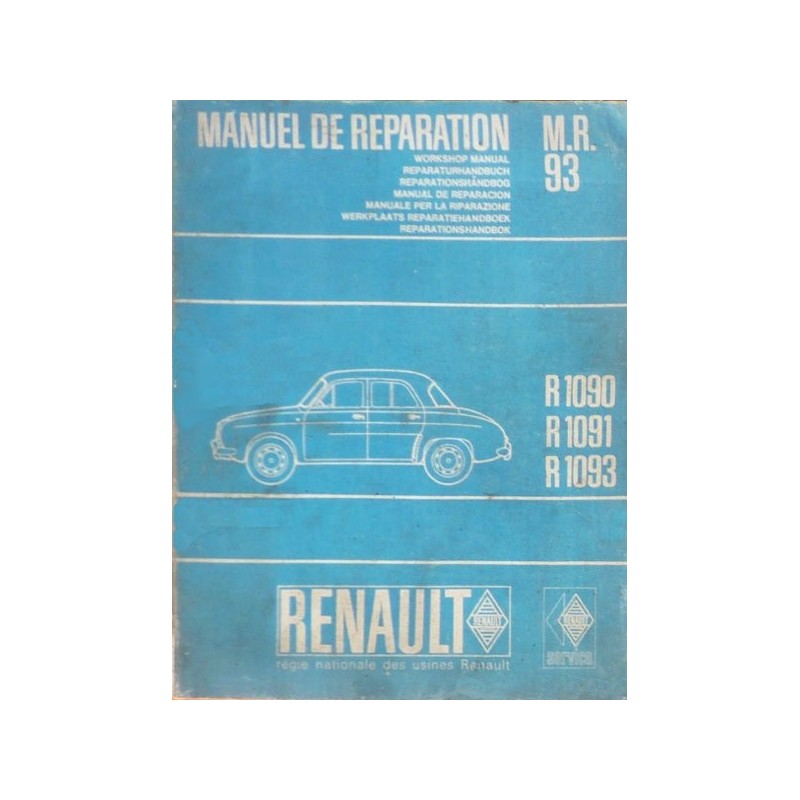 Renault Dauphine, Gordini et 1093, manuel de réparation