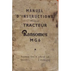 Ransomes MG6, notice d'entretien
