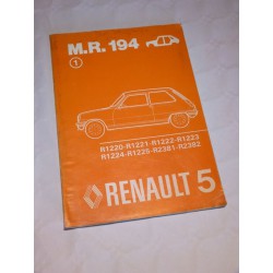 Renault 5, manuel de réparation carrosserie original