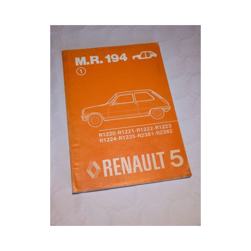 Renault 5, manuel de réparation carrosserie original