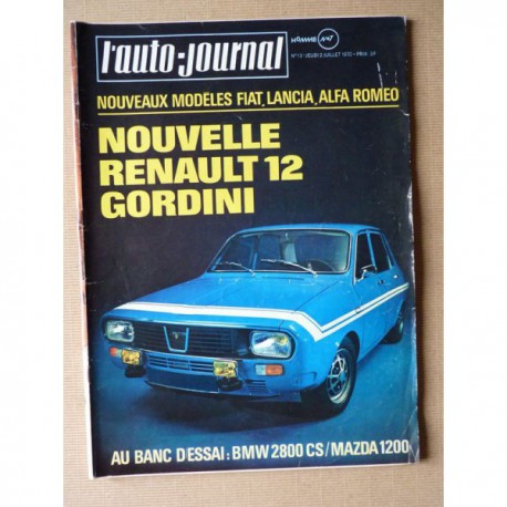 Auto-Journal n°13-70, Mazda 1200, BMW 2800CS, Renault 12 Gordini, Gruau Florida, Yamaha 125 YAS1 Sport