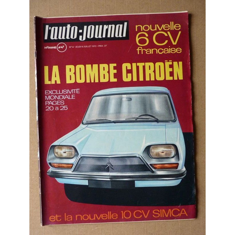 Auto-Journal n°14-70, Fiat 130, Austin Morris 1300GT, Hispano-Suiza H6B 32cv, Honda CB350