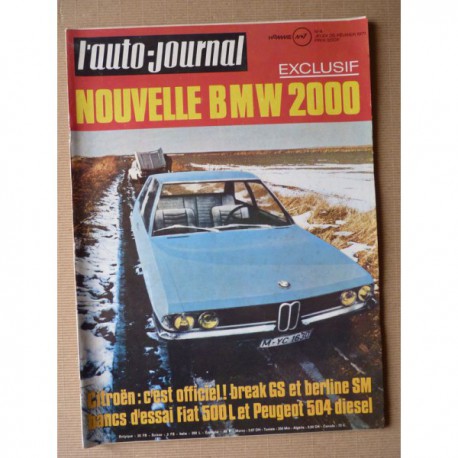 Auto-Journal n°4-71, Peugeot 504 Diesel, Opel Manta A 1.6l 1.9l, Fiat 500L, 24h de Daytona, BSA 650