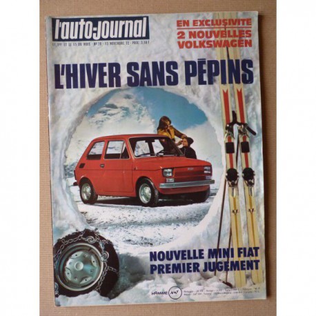 Auto-Journal n°20-72, Datsun Cherry 100A, Citroën D Super 5, Fiat 126, Renault 12 Gordini