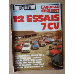 Auto-Journal n°12-74, Morris Marina, Volkswagen 1303, Fiat 128 Rallye, Escort 1300 GT, DAF 66, Opel Ascona, Ford Dormobile