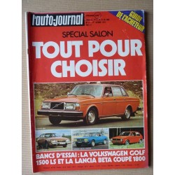 Auto-Journal n°17-74, Volkswagen Golf LS mk1, Lancia Beta Coupé 1800, Jensen Interceptor, Excalibur SS, Panther J72