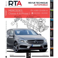 RTA Mercedes Classe A III phase 1 w176, A180 1.5CDi 109ch