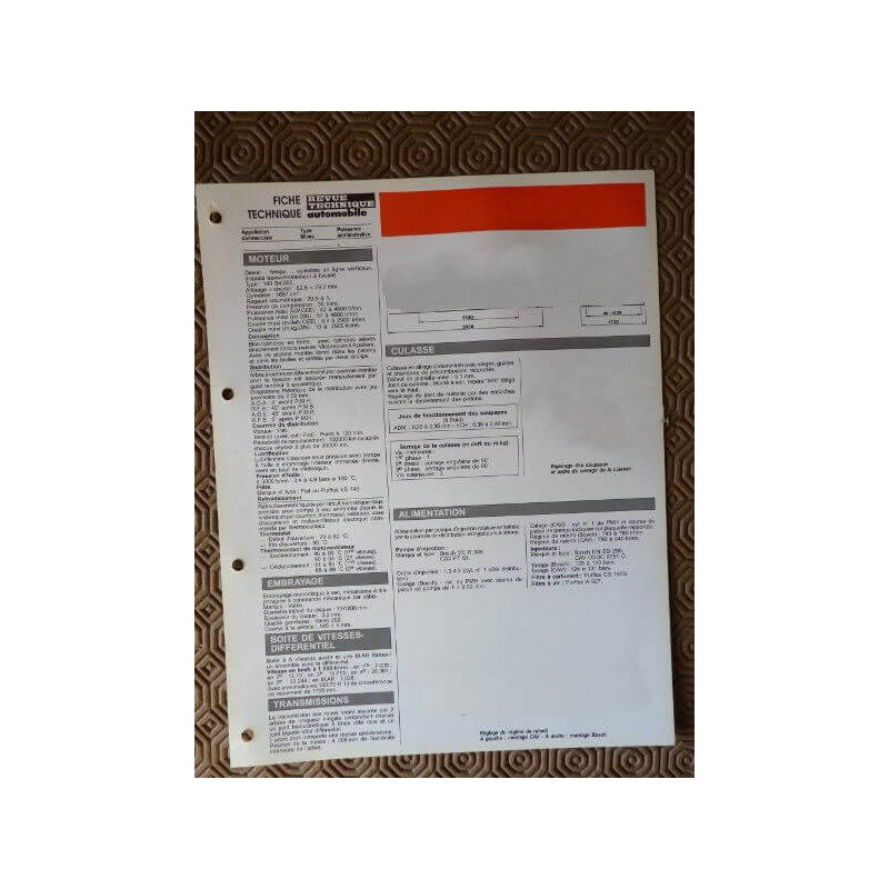 Fiche technique Ford Fiesta 1.4 75ch (FBJDB, FAJDC), 6cv depuis 06/1989