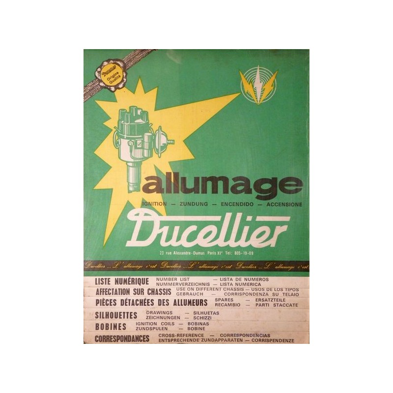 Ducellier allumage, cahier d'atelier