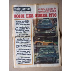 Auto-Journal n°484, Renault 6, Volvo 164, gamme Simca 1970, Giovanni Agnelli Fiat