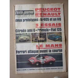 Auto-Journal n°427, Citroën Ami 6 break, Autobianchi Primula, Fiat 125, Matra F1