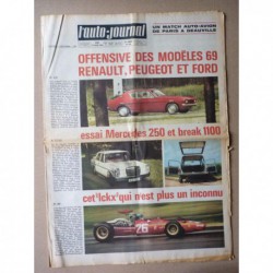 Auto-Journal n°458, Mercedes 250 w114, Simca 1100 break, ACF 1908, Simca 1100 GLS vs. avion quadrimoteur