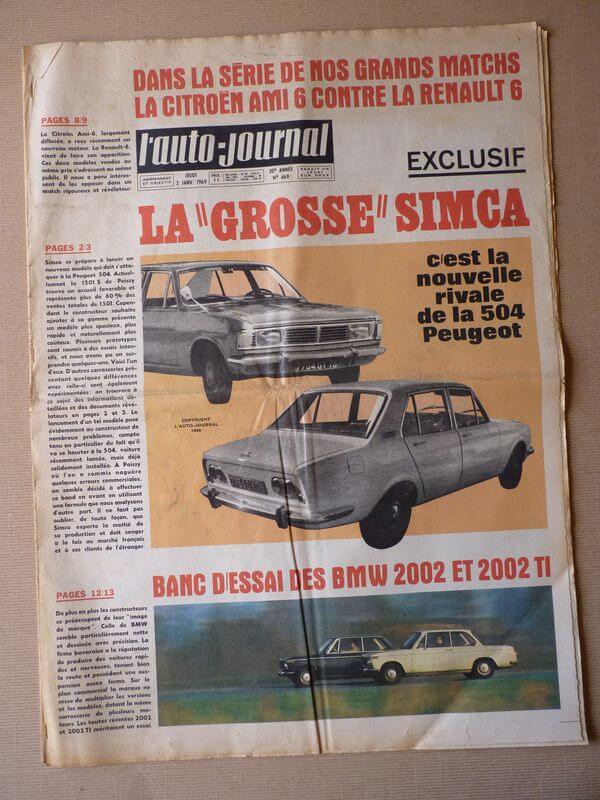 Auto Journal No 469 Bmw 02 And 02ti Citroen Ami 6 Vs Renault 6 Delage C60 Ebay