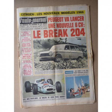 Auto-Journal n°382, Jaguar Type E 4.2l, les Renault 4L, General Motors, tunnel du Mont-Blanc