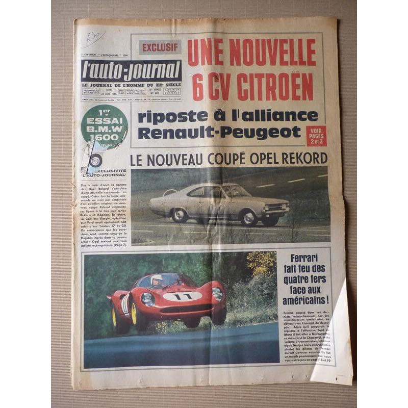 Auto-Journal n°405, BMW 1600 Jubilé, Renault Caravelle S, stratégie Citroën, Chaparral, les musées