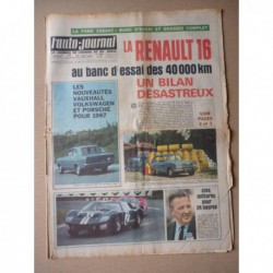 Auto-Journal n°406, Ford Zodiac V6, Renault 16, Rover 2000 TC P6, 24h du Mans 1966