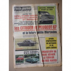 Auto-Journal n°410, Renault Dauphine Gordini, NSU Prinz IV, Peugeot 204 berline, Opel Kadett et Rekord L (B), Air-Route