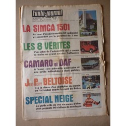 Auto-Journal n°414, Simca 1501 GLS, Chevrolet Camaro V8, DAF 44, Jean Pierre Beltoise