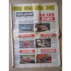 Auto-Journal n°424, Volvo 144S, Fiat Dino V6, Citroën DS21, Matra 530, Ford J, Ford GT40