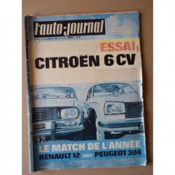 Auto-Journal n°494, Citroën M35, BMW 2800, Renault 12 vs. Peugeot 304, Jean Sunny, Johnny Servoz-Gavin