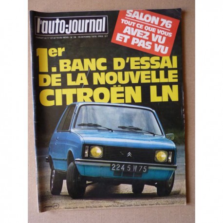 Auto-Journal n°18-76, Triumph TR7, Citroën LN coupé, Renault 5 Coupe, Renault 12