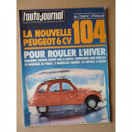 Auto-Journal n°20-76, Volkswagen Scirocco GLI, Peugeot 104 SL, Jeep CJ7 Renegade, Dodge Ramcharger, Simca Racing Team