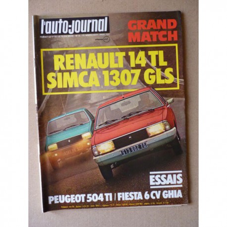 Auto-Journal n°05-77, Peugeot 504 TI, Ford Fiesta Ghia, Matra Simca Rancho, Porsche 928, Rolls Royce Silver Shadow II