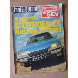 Auto-Journal n°10-77, Citroën CX 2400 GTI, Peugeot 104 GL, Citroën G Spécial, Fiat 128 CL, Ford Fiesta L