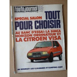 Auto-Journal n°17-78, Citroën Visa 4cv, Simca Horizon SX, Ronnie Peterson, Matra