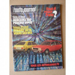 Auto-Journal n°22-78, Renault 30 TX, Peugeot 604 TI, Mercedes 250 w123, Volvo 343 DLS, Franco Sbarro