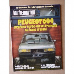 Auto-Journal n°06-79, Peugeot 604 Diesel Turbo, Mitsubishi Colt GLX, Jaguar XJ Series 3, Renault 30 TX, Audi 100 5E C2