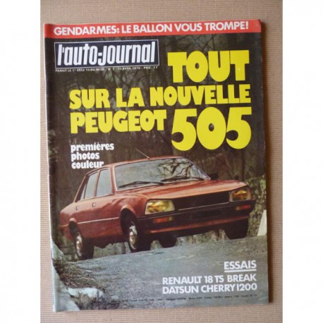 Auto-Journal n°07-79, Renault 18 TS break, Datsun 1.2L Cherry, Opel Manta SR, Berliet TR350 Le Centaure, R18 GTS