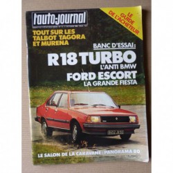 Auto-Journal n°17-80, Renault 18 Turbo, Ford Escort 1.3GL, Talbot Tagora et Murena, Rolls Royce Silver Spirit