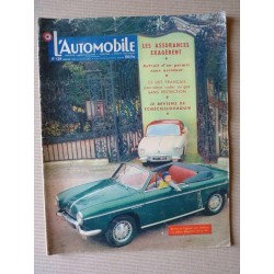 L'Automobile n°129, Borgward Isabella TS, Panhard Dyna Z, Franco Reggiani, Gilberte Thirion, Romeo, Skoda et Tatra