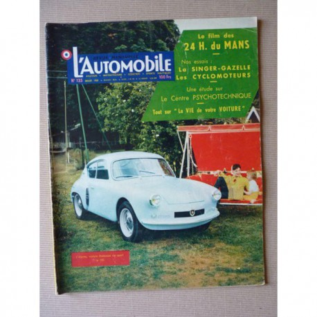 L'Automobile n°135, Singer Gazelle, Renault Dauphine Ventoux 28 32 40, Ernest Henry