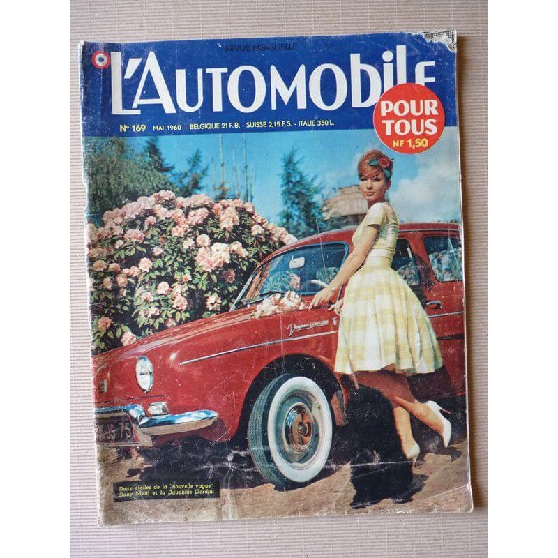 L'Automobile n°169, Fiat 2100, Dauphine Gordini, Peugeot 403 Sept, Bonnal et Chambon