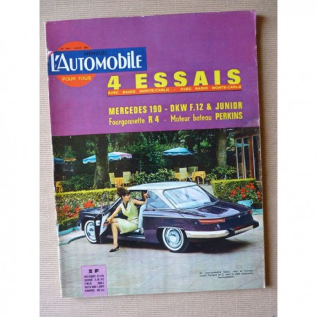 L'Automobile n°208, Mercedes 190 w110, DKW F12 et Junior, Renault 4 Fourgonnette, Volvo, Musée de Clères