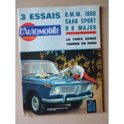 L'Automobile n°215, Renault 8 Major, Saab Sport, BMW 1800, Chevelle, Fiat Abarth 595 SS, Ferrari 330GT, Charles John Cooper