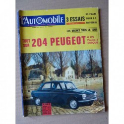 L'Automobile n°225, Alfa Romeo Giulia Sprint GT, Citroën DS Pallas, Fiat 1500, Whippet 65 Luigi Colani, Les breaks
