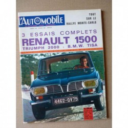 L'Automobile n°226, Triumph 2000, Renault 16, BMW 1800 TISA, Fiat 8001 à turbine